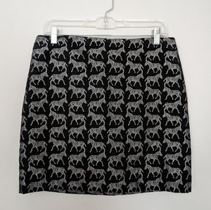 J Crew Zebra Mini Skirt